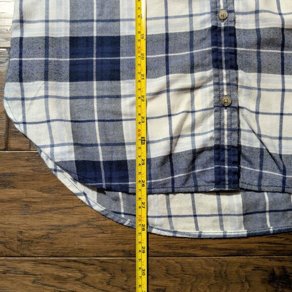 American Eagle Ahh-mazingly soft plaid shirt navy size medium - Picture 11 of 16
